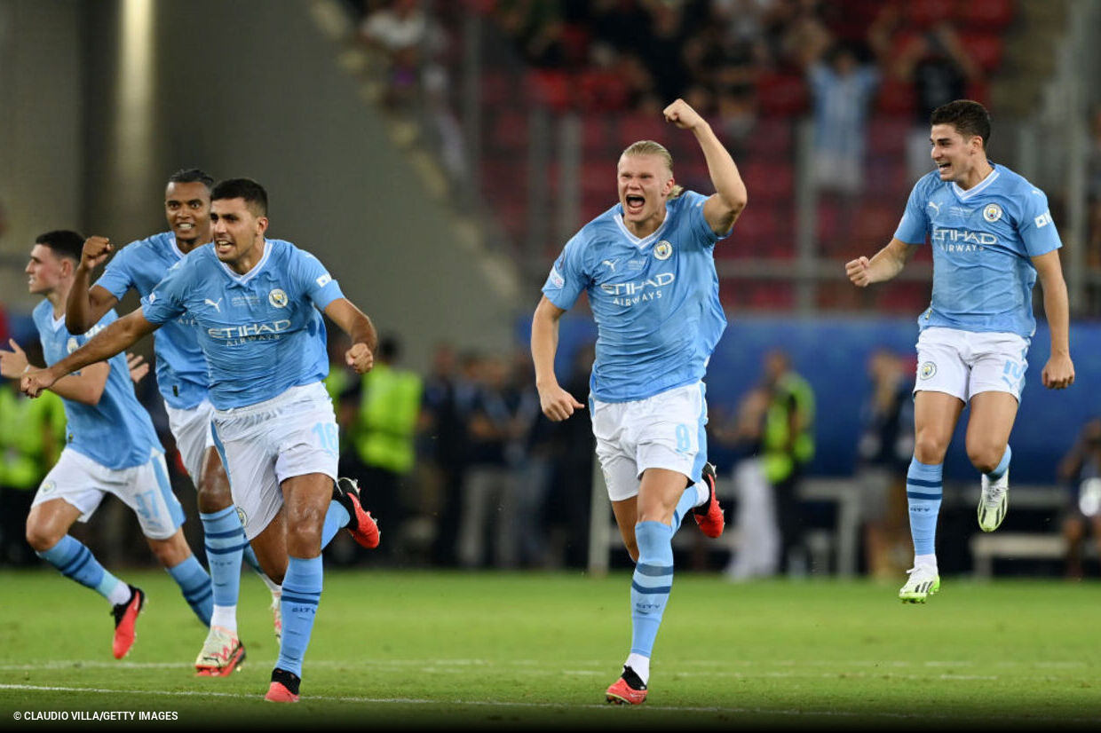 Man City beat Sevilla on penalties to win the UEFA Super Cup 